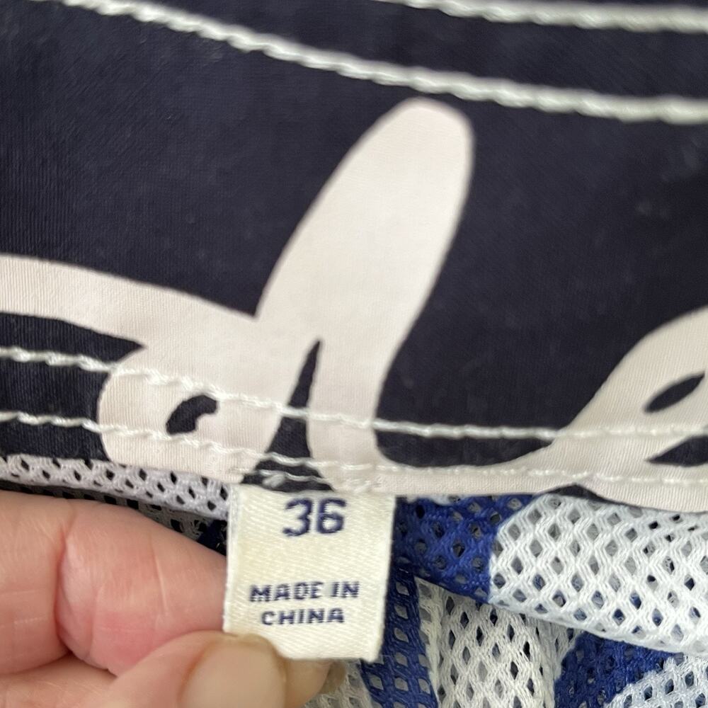Boden Swim Board Shorts Men's Size 36 Trunks Surfwear Beach Inseam 10" Navy - Picture 7 of 9